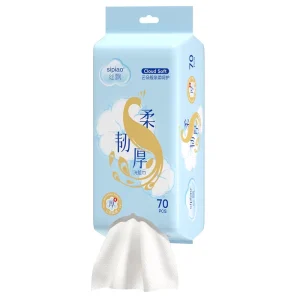 OEM High Quality Large Disposable Biodegradable Cotton Facial Tissue for Skin Cleanliness