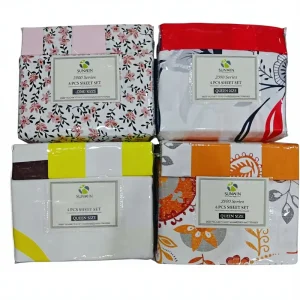 OEM High Quality Sheets Colorful Microfiber Bedding Set 6 Pieces Bed Sheet Set
