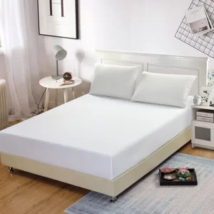 OEM Linen Hotel Sheet Fitted Custom Polycotton Fitted Sheets Hotel Bedding Set Bed Sheet Fitted
