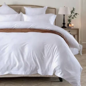 OEM Luxury 100% Cotton Jacquard Hotel Bedroom Set 4 Piece Anti Pilling Sheet Pillowcase & Duvet Cover Sets