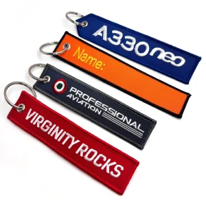 OEM Manufacturer Custom Key Chain Embroidered Key Tag with Embroidered Anime Key Ring Accessories for Motorcycles Car Keychain