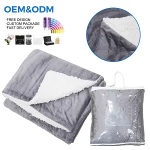 OEM Manufacturing Supplier 100% Polyester Fluffy Microfiber Solid Sherpa Fleece Character Pattern Eco Friendly Throw Blanket