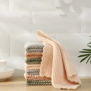 OEM Microfiber Towel Dish Cloths Cleaning Tools Microfiber Dish Towel Kitchen Coral Fleece Towels Household Tools