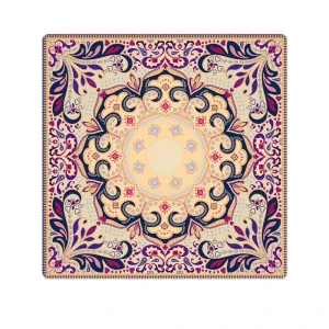 OEM Modern Hand Painted Noise Reducing Non Slip Soundproof Polyester Mahjong Table Mat Game Desk Custom Table Pad