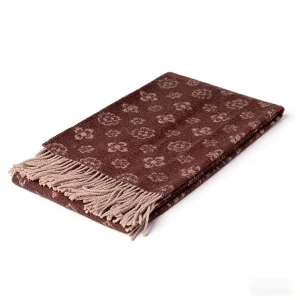 OEM ODM 100% Wool Woven Blanket Throw Custom Pattern Rectangular Home Textile