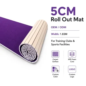 OEM ODM 5CM Martial Arts Gymnastics Roll Out Mat 1.83M Width for Training Clubs and Professional Sports Facilities