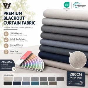 OEM ODM Accepted NFPA 701 Fire Retardant Waterproof Velvet Blackout Fabric PA Coated Medium Weight for Hospitality Industry