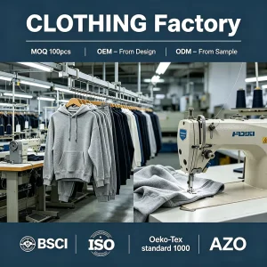 OEM ODM Apparel Manufacturing Premium Garment Processing Factory Bulk Production Custom Clothing Manufacturing by Design
