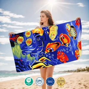 OEM ODM Beach Towel Polyester OEKO TEX BSCI Certified Factory Price Quick Dry Summer Beach Towel Bulk Manufacturer for Adult