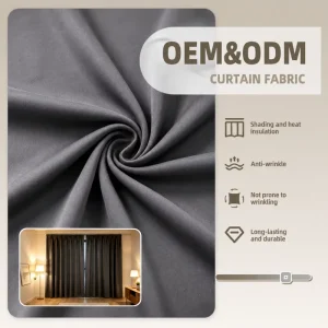 OEM ODM Blackout Curtain Lining Fabric Two Pass Coating UV Protection Hotel Project Drapery Textile