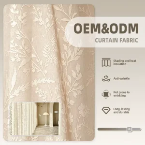 OEM ODM Breathable Lightweight Sheer Nonwoven Voile 100% Polyester Embroidered French Style Sheer Curtain Fabric for Hotel Home