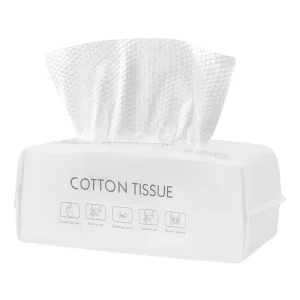 OEM ODM Cheapest Facial Tissue 100% Cotton Eco friendly Soft Disposable Dry Wipe Facial Tissue