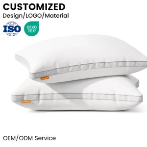 OEM ODM Cooling Down Alternative Gusseted Bed Pillows for Side Back Green Pillow