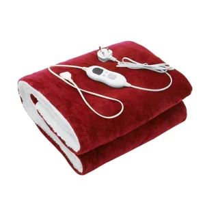 OEM ODM Cozy Soft 220v Folded Custom Eco Friendly Plain Design Electric Heating Blanket Washable for Winter Home