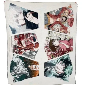 OEM ODM Customizable Designs Source Factory Camping Blanket Woven Jacquard Cartoon Animation Decorative Anime Tapestry