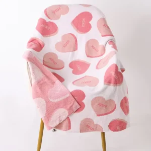 OEM/ODM Customized 30*40 100% Polyester Private Label BSCI Anti-Pull Knitted Throw Blanket for Travel