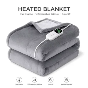 OEM ODM Electric Heated Blanket Manufacturer Electric Blanket Fast Heating Washable Custom Logo Factory Supply