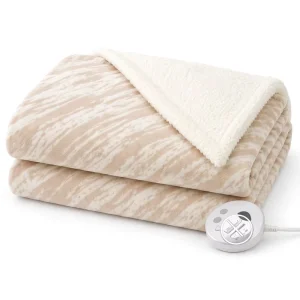 OEM ODM Electric Throw Blanket 62*840 Inch 110V Flannel Sherpa 10 Settings Machine Washable with FCC ETL