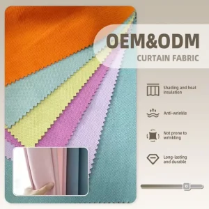 OEM ODM Factory Cost effective Blackout Curtain Fabric Roll Polyester Curtain Material For Hotel Home Hospital School