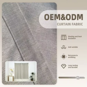 OEM ODM Factory High Quality Blackout Curtain Fabric Roll Customizable Fabric for Home School Hospital Office
