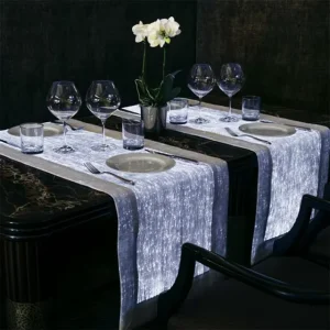 OEM ODM LED Luminous Fiber Optic Table Runner Light for Parties & Events