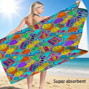 OEM ODM Luxury Eco Friendly Polyester Summer Beach Towel Digital Printed Custom Logo Microfiber Swimming Pool Quick Dry Travel