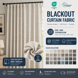 OEM ODM Modern 84 Inch Blackout Window Drapes 2 Panels Rod Pocket OEKO TEX Certified PA Coated Curtains Valances