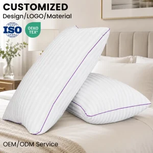 OEM ODM Modern Bed Pillows Standard Queen Size Soft Down Alternative Pillow with Neck Support for Sleeping and Stomach Comfort