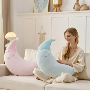 OEM ODM a Class Moon Body Pillow 70cm Antibacterial Anti Mite Crescent Sleep Pillow for Pregnant Women
