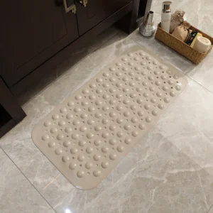 OEM PVC Bathtub Shower Mats Non Slip Bath Mat Washable Bath Tub Mat with Suction Cups Drain Holes for Bathroom