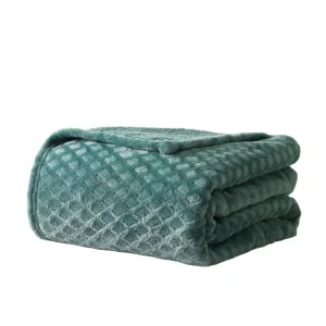 OEM Persomal Design Ultra Soft Diamond Geometry Pattern Flannel Fleece Sofa Throws Blanket