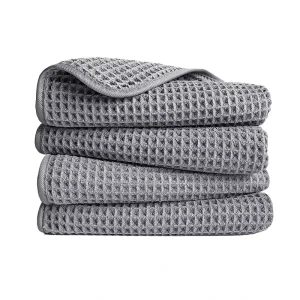 OEM Portable Quick Dry Odor Resistant 3D Waffle Texture Microfiber Waffle Towel Eco Friendly High Water Absorbent for Car Gym