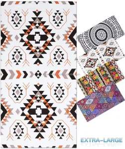 OEM Quick Dry Microfiber Custom Print Large Sand Free Woven Towel Bohemian Beach Towels