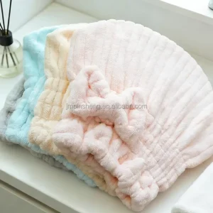 OEM Reusable Non slip Dry Quilted Rabbit Ear Headband Cute Korean Flannel Coral Fleece Fashionable Face Washing One