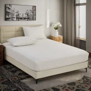 OEM Service Conductive Infused Fitted Sheet 400TC Breathable Anti Anxiety Silver Cooling Grounding Eco Friendly for Hotels