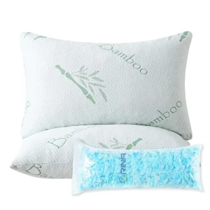 OEM Sleeping Shredded Memory Foam Orthopedic Pillow Knitted Hotel Use 100% Adjustable Bamboo Bed Neck Pillow