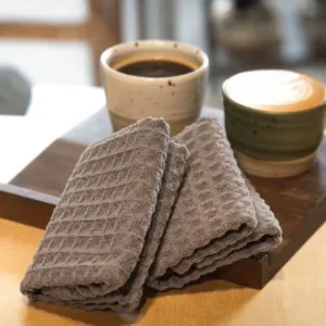 OEM Supplier Professional Barista Towels Microfiber Waffle Cleaning Cloths Bulk Reusable Coffee Bar Machine Towels