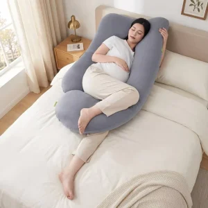 OEM U Shape Pregnancy Pillow Full Body Maternity Support Cotton Removable Washable Cover Sleeping Pillow for Pregnant Women