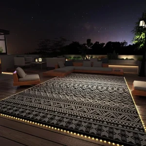 OEM Waterproof Indoor Outdoor Rugs Reversible Outside Carpet Outdoor Plastic Area Rugs Deck Garden Rug