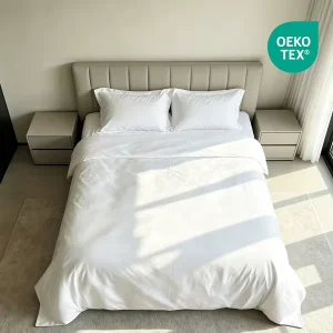 OEM Wrinkle Resistant 140GSM Microfiber Hotel Duvet Cover Set Suede Finish for High Turnover Hotel Operations