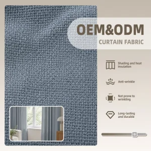 OEM&ODM 1000g 280cm Flexible Portable Textured Blackout Poly Fabric for RV Mobile Home Cabin Window Shading Curtain