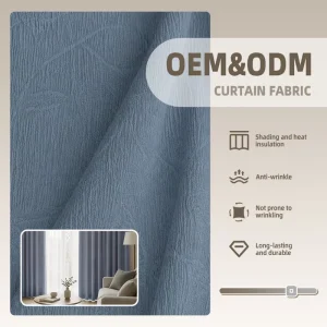 OEM&ODM 1100g 280cm Smooth Blackout Poly in Stock for Kids Bedroom Nursery Room Window Curtain Fabric