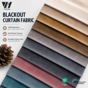 OEM&ODM Factory Direct High Quality 100% Polyester Woven Blackout Waterproof Flame Retardant Medium Weight PA Curtains Fabric