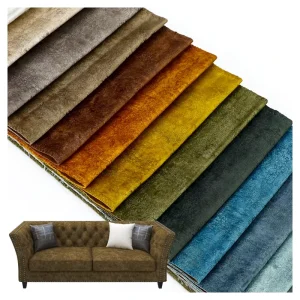 OKL25108 Modern Egyptian Vintage Plain Matte Velvet Classic Soft Sofa Fabric Polyester for Home Textile