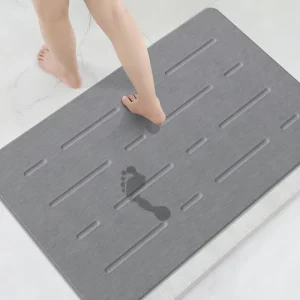 OTHWAY LifeTop Quick Drying Bath Mat Stone Absorbing Bathroom Accessory Stone Bath Mat Non Slip Diatomite Stone Bath Mat
