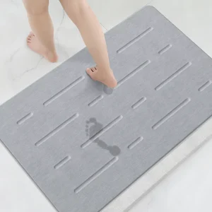 OTHWAY Non Slip Water Absorbing Diatomite Stone Mat for Bathroom Floor Quick Drying Easy to Clean Bathtub Mat