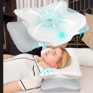 Odorless Contour Memory Foam Pillows Ergonomic Orthopedic Hotel Removable Washable Sleeping Support for Side Back Stomach