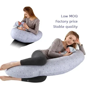 Oeko Hypoallergenic Multi Purpose C Shape Nursing Support Postpartum Comfort Pregnancy Pillow for Sleeping Nursing Lounging
