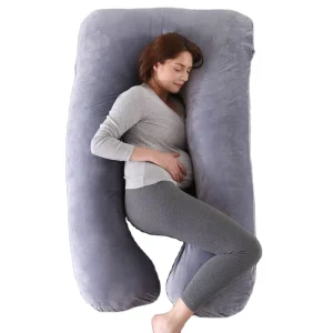 Oeko Tex Custom Oversized Full body Belly Support U Shaped Back & Hip Pain Pregnancy Pillow for Pregnant Women
