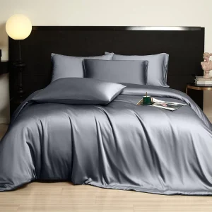 Oeko Tex French Linen Bed Sheets Duvet Cover and Pillow Cases 100% Bamboo Fiber Modern Woven Style for Home Use